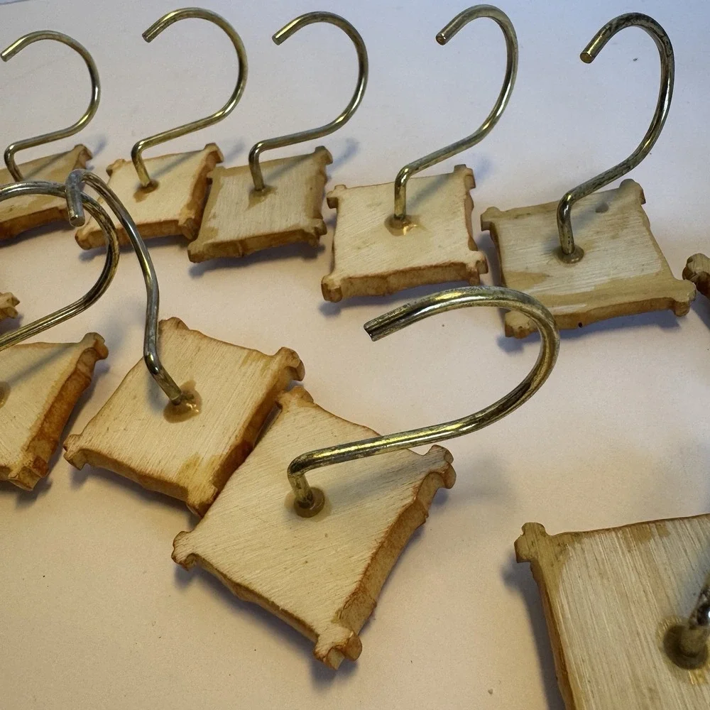 Palm Tree Shower Curtain Hooks Set of 12 Tropical Resort Beach Bathroom‎
